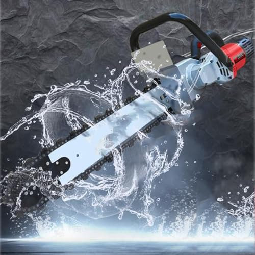 Tronçonneuse électrique pour béton, tronçonneuse portative pour mur, tronçonneuse électrique à chaîne diamantée, avec suppression de la poussière alimentée par eau, pour granit, béton armé,480