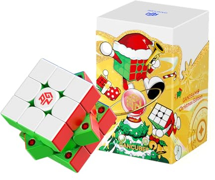 GAN 356ME Cubo di Velocità Professionale 3x3 Cubo Magnetico, Speed Cube con 12 Livelli di Regolazione della Tensione, GAN Cube 3x3 con 48 Capsule Magnetiche, Adatto Come Regali di Natale