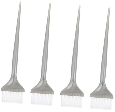 WEKADRIN 4 Stück Teiliges Haarfärbepinsel Langem Stiel Flexible und Feste Borsten für Gleichmäßiges Auftragen Geeignet für Salon DIY Haarfärbung Strähnchen Highlights und Keratinpflege