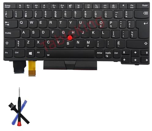Table-King Clavier de Remplacement rétroéclairé Applicable Lenovo Thinkpad X13 Gen1/L13 Gen2/L13 Yoga Gen1/L13 Yoga Gen2/S2 5th S2 Gen6 (Français au Canada)