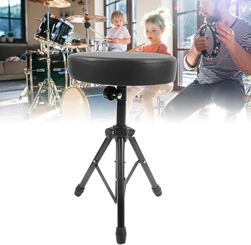 SustVita Tabouret de Batterie réglable avec siège Rotatif pour percussions et Utilisation en Studio, Offre Un positionnement Flexible, siège de Batterie Confortable rembourré en