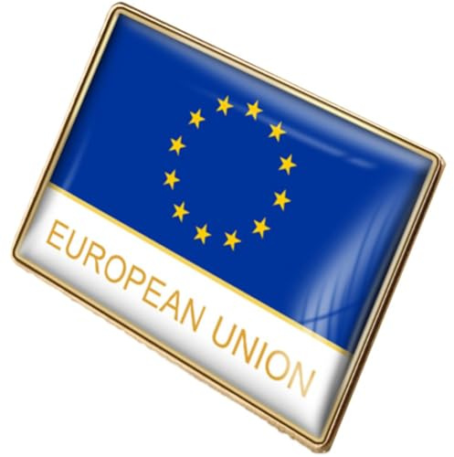 Pin De Solapa con Bandera De Unión Europea, Broche De Metal con Bandera De, Insignia De Viaje, Regalo De Recuerdo para Hombres Y Mujeres, para Sombreros, Ropa Y Mochilas.