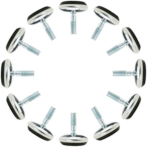sourcing map 12stk. Verstellbare Möbelfüße Stellfüße M6 x 13 x 30mm | Nivellierfüße Einstellbare Niveau, für Möbel Stuhlbein