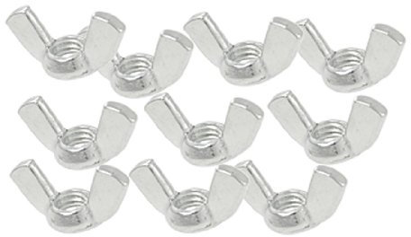 Aexit Nuss 8 mm Grobgewinde Schmetterling Metall Flügelmutter 10 PCS