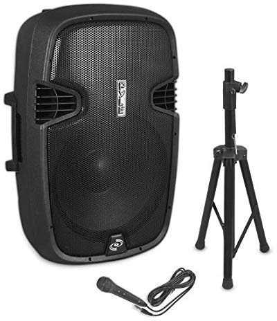 Pyle Subwoofer Aktiv + Passive Subwoofer – Bluetooth Lautsprecher: Aktiv Subwoofer und Passiv Subwoofer, Bassbox Bestehend aus Mikrofon, Lautsprecher Aktiv Fernbedienung & Ständer, 1500W Musikanlage