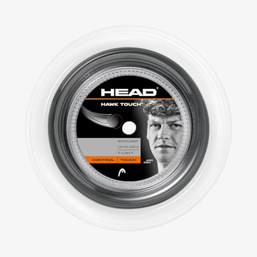 HEAD Hawk Touch Rolle 200M Tennis-Saite, Anthrazit, 1.15 Mm/19 g