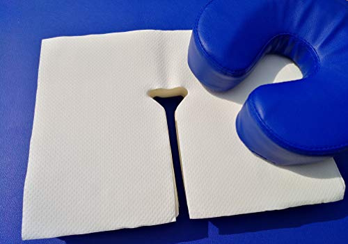 Saxmat.de Y-Schnitt XXL-Nasenschlitztücher/Gesichtsauflagen: 1.200 Stück 40 x 30 cm aus Premium-Airlaid-Zellstoff in 10 Folienbeuteln für Massageliegen.