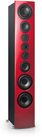 Nubert nuVero 170 | Rot/Schwarzer Standlautsprecher | 1 Stück High End Standlautsprecher | Lautsprecher für Stereo | HiFi Qualität auf höchstem Niveau | Passive Standbox mit 4 Wegen Made in Germany