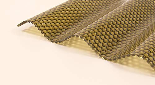 Highlux® Acrylglas-Profilplatte Wellplatte Lichtplatte, 3mm Stark, Sinus 76/18, bronce bronze, Wabe 1045mm x 4000mm
