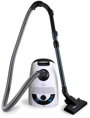 hoogo B3+ Aspirapolvere con sacco | Potente potenza di aspirazione 850 W | Filtro HEPA 14 | Raggio di 11 m | Solo 74 db(A) | Capacità 3 L | Varie bocchette per pavimenti