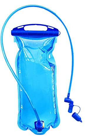 Dricksbubbla 1 l 1,5 l 2 l 3 l med bitventil, läckagesäker vattenbehållare, vattenreservoar, väska, antibakteriell, dricksystem, vattenbubbla för bergsbestigning, camping, cykling, vandring, 1 l