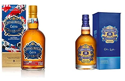 CHIVAS REGAL 13 ans Extra American Rye Whisky Ecossais - 40%, 70cl & 18 ans Whisky Ecossais - 40%, 70cl