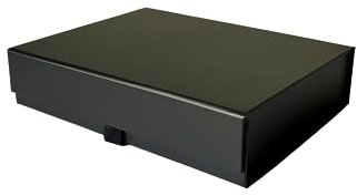 Thepaperbagstore Boîte cadeau magnétique de luxe pour mariage, mariage, fête prénatale (Black - Medium-220x170x50mm)