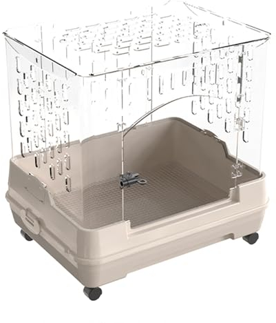 XIAOZHUANGXIONG Hasenkäfig Innen for 2 Hasen, Transparentes Dach, Acryl- Und ABS-Material, mit Universalrädern for Einfaches Bewegen, Anwendbare Kaninchen, Chinchillas, Meerschweinchen (Size : A)