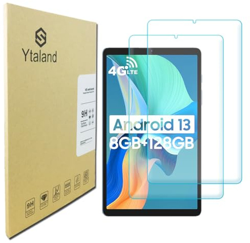 Ytaland Lot de 2 films de protection d'écran pour tablette Blackview Tab 60 8,68, dureté 9H, anti-rayures, anti-bulles, HD Clear