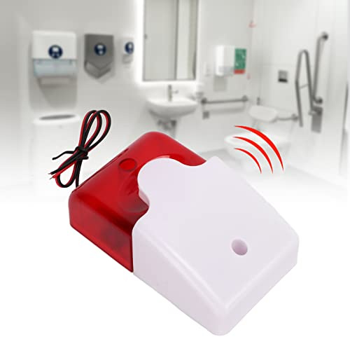 Alarme Sonore et Lumineuse, Sirène Stroboscopique Filaire, Alarme Sonore, Lumière Rouge Stroboscopique, 110 DB, Décibel élevé Réglable, Sirène Sonore à Lumière Rouge, Lieux