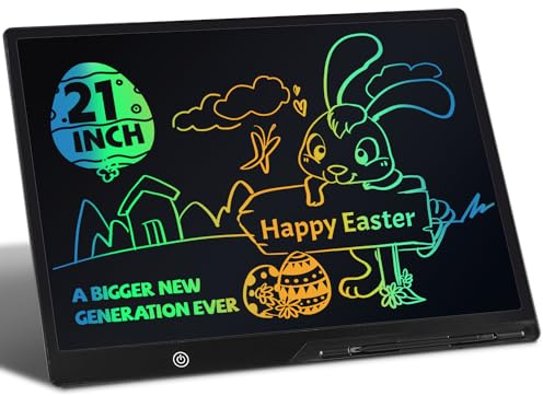 LCD Writing Board for Kids 21 Inch,Rechargeable Drawing Board Magic Board Drawing Board Kids 3+ Years, Birthday Toys for 3 4 5 6 7 8 Girls Boys (Black, 21 Inch)