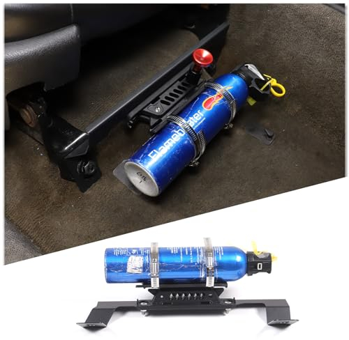 PIUGILH Feuerlöscher-Halterungs-Set, kompatibel mit Hummer H3 2005–2009, Innenzubehör, Co-Pilot-Feuerlöscher-Halterung, schwarz (passend für Hummer H3 2005–2009)