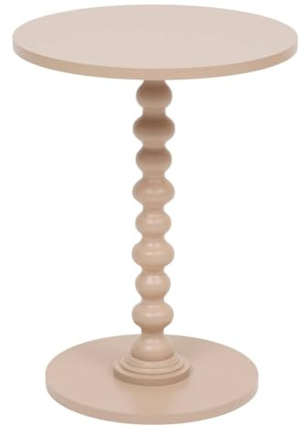 Table à café Table d'appoint Bois Beige Noisette D 38 cm - Atmosphera