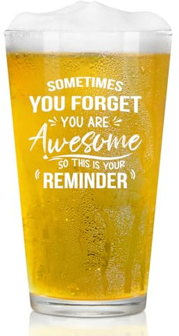 Joymaking Beer Glass - Friend Gifts for Men & Women, Awesome Birthday &, 15oz