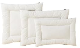 VERTBAUDET Flaches Kopfkissen, Bio-Baumwolle, Bio-Kollektion, Weiß, 50 x 70 cm
