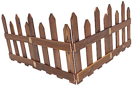 Levemolo Recinzione in Legno Naturale Per Giardino e Cortile, Decorazione Pastorale Flessibile, Superficie Liscia e Leggera, Per Bordature Esterne e Terrazzi