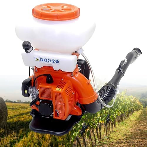 YANGYMM Pulverizador AgríCola con Mochila y Tanque, Soplador de Hojas con Motor de Gasolina de 14 L, Pulverizador de Niebla con LíNea de Gasolina de 7500 R/Min, Pulverizador de Agua con Chorro