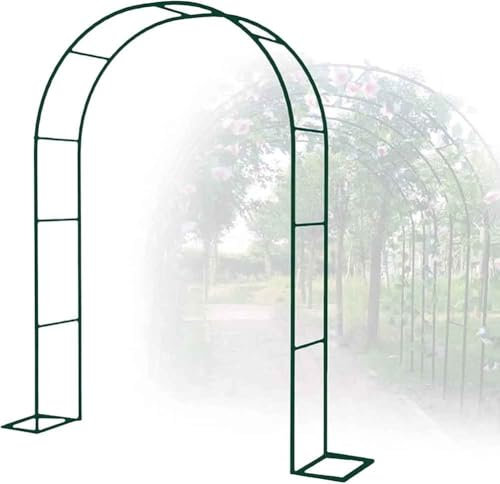 WCQSYY Arche A Rosiers, Arcade De Tonnelle De Jardin, Arche De Mariage avec Treillis, Largeur 120~350Cm Support pour Plantes Grimpantes, Vignes, Fleurs, Mariage, Cérémonie,Blanc,W1.4M*H2.3M