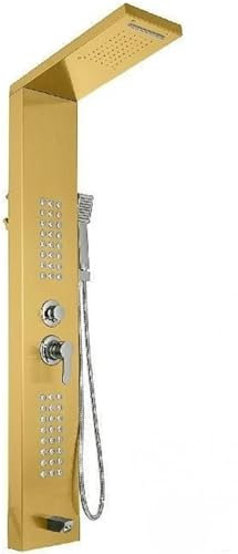 Ornaments Système de Douche Système de Panneau de Douche à lumière LED Robinet de Douche à Effet de Pluie Cascade Jets de Massage Baignoire-Douche avec robinets de Bain Bidet pour Salle de Bain,