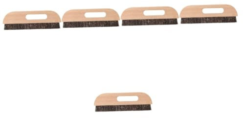 Lurrose 5 Stück Langhaarbürste Glätter Kleisterbürste Borstenglätter Tapezierbürste Tapezierpinsel Mit Griff Tapezierwerkzeug Holzbürste Mehrzweckbürste Rosshaar