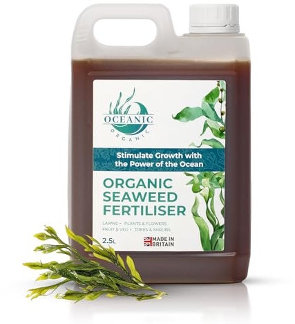 Organic Seaweed Fertiliser, Nutrient-Rich Plant Feed, Liquid Seaweed for Plants, Lawns & Vegetables UK-Made (2.5L)