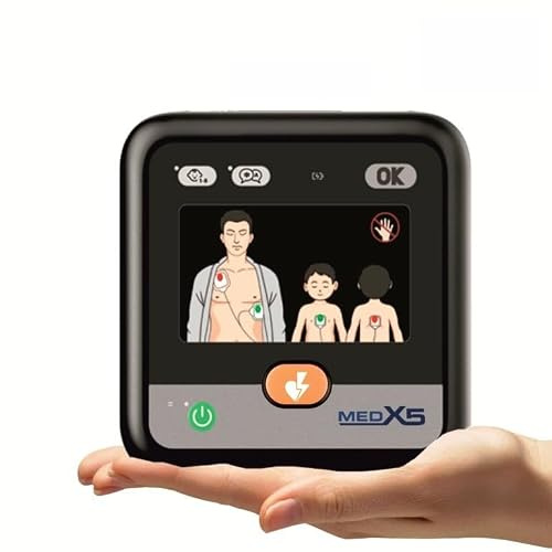 myPAD Heimdefibrillator AED für Zuhause, Familie & Freizeit, manueller Defibrillator mit Sprachführung DE/EN, LED-Grafik, Kindermodus ab 1 Jahr, 4 Jahre Batterie & Elektroden