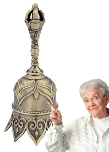 Campanas De Mano - Instrumento De Campaña Vintage De 12x5x5cm, Campanilla De Timbre Fuerte | Fabricante De Sonido Musical Tradicional Metal Roneroker, Campana De Aula - Herramienta De Eventos De Cerem