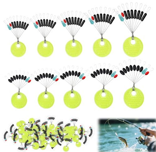 Cerioll Gummi Angeln Bobber Stopper, 7-In-2 Gummiperlen Posen, 540 Stücke Angel-Bobber-Stopper, Gummistopper Schnurstopper Angeln, Angelzubehör, Für Forellenangeln, 5 Größen