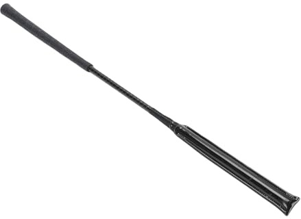 Cultivo de Caballo de Charol con de Silicona Antideslizante, Extremo de Látigo de Dureza de 7,9 Pulgadas para Entusiastas Ecuestres (Black)
