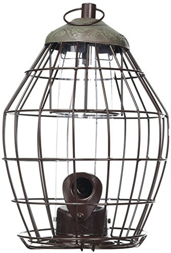Peckish 60051233 Secret Garden Squirrel Proof Bird Seed Feeder,Grey, 16 x 19 x 28 cm