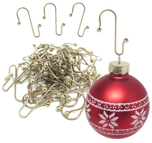 com-four® 50x Premium Haken für Weihnachtsbaumschmuck – Robuste Doppelhaken für Weihnachtsbaum-Deko - Perfekt für Deko-Anhänger