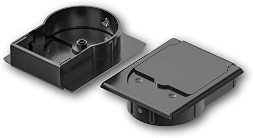 1 pasacables de escritorio para montaje en bordes de mesa de plástico (19 mm), color negro