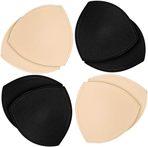 TopBine Bra Pads Inserts (2 Beige M + 2 Black M)