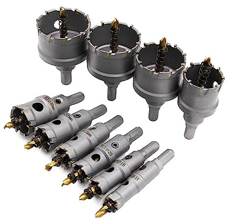 REETAI-FOUR 10-teiliges TCT-Lochsägen-Set, Wolframkarbid-Lochsägen-Set (1,6 cm - 5,4 cm)