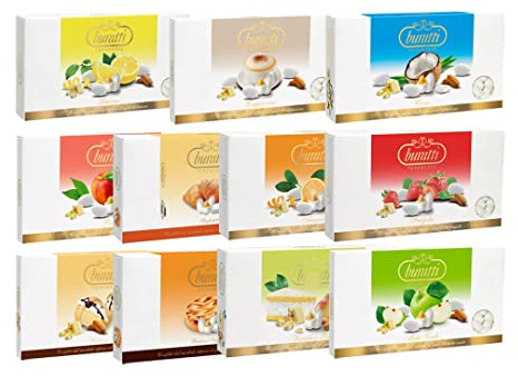 CandyFrizz Kit Confetti Buratti per confettate o Bomboniere Gusti a Scelta per Feste(2 Kg 4 gusti Quantitativo per circa 20 invitati)