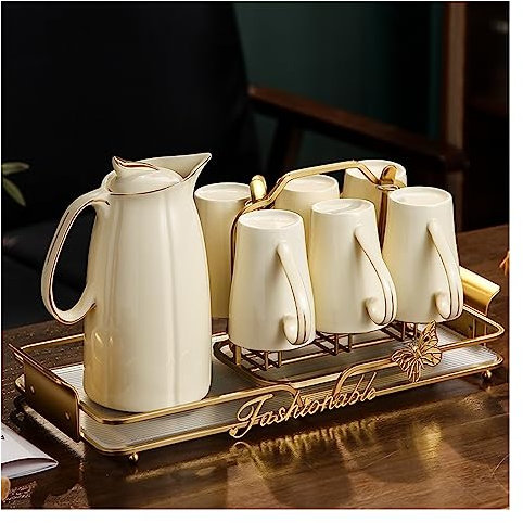Jus Carafe d'eau Tasse à eau maison salon pendaison de crémaillère nouvelle maison tasse bouilloire tasse ensemble tasse à thé thé ensemble eau ensemble mariage Thé Cruche (Color : 2)