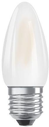 OSRAM Lampada a LED B40 a stella LED per base E27, forma di candela, vetro Matt, 470 lumen, bianco freddo, 4000k, sostituzione per lampadine da 40w convenzionali, non dimmerabile, 1 pacco