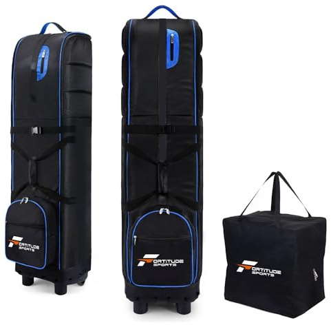 Fortitude Sports Premium Golftasche Reisetasche | Golf-Reisetaschen Flug mit Rädern | wasserdichte gepolsterte Golf-Schläger-Reisetasche mit Tragetasche