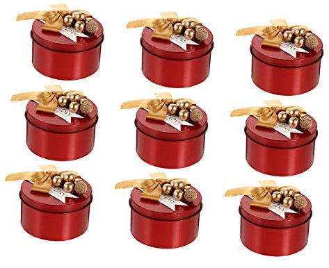 SOLUSTRE 10stücke Weißblechbox Geschenkverpackungsbox Süßigkeitenbehälter Dekorative Verpackungsbox Für Hochzeit Geburtstag Party Candy Box Süßigkeiten Geschenkbox