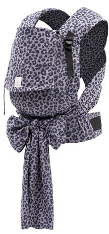 Stokke Limas Carrier Plus, Leopard Lilac (OCS) - Half Buckle Babytrage- Drei Trageoptionen - Sicher für Babys von 1 Monat / 4 kg bis 18 kg