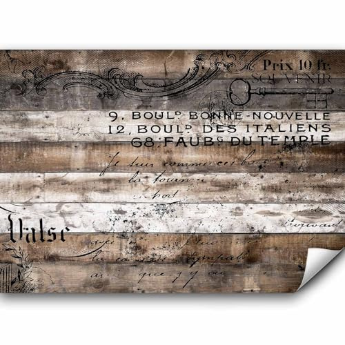 murando - Fototapete Premium-Vlies Vintage Holz, 450x315 cm, Schlafzimmer | Premium-Vliesstoff, Full HD Druck, hochwertige Verarbeitung fürs Wohnzimmer, schnelle Montage, lichtbeständig, geruchsfrei