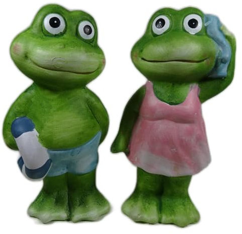 2er Set Bade Frosch je 18 x 9 x 6 cm Rettungsring Maritim Figur Deko SRBG J194