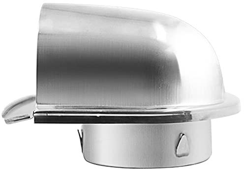 Booso Abluftventilator, Korrosionsschutz, für Dunstabzugshaube, Edelstahl, wasserdicht, 100 mm, für Wandluftauslassdeckel, D