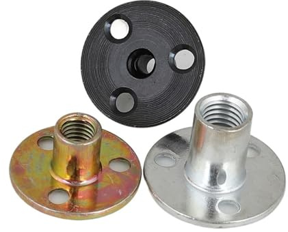 2/5/10 Stück Flanschmutter Mit Drei Löchern, M6, M8, M10, M12, Eisenmetallgewinde, Flanschkupplung, Verzinkte Mutter (Color : 8x37MM-Black, Size : 10PCS)